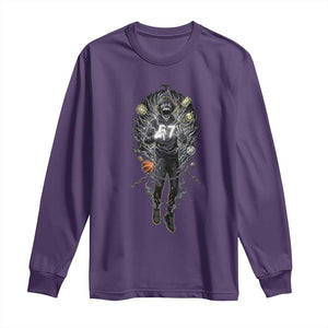 Mason 67 Energy Overload Long Sleeve Shirt Six Seven Meme Lightning Horror Devil Edit TS02 Purple Print Your Wear