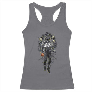 Mason 67 Energy Overload Racerback Tank Top Six Seven Meme Lightning Horror Devil Edit TS02 Charcoal Print Your Wear