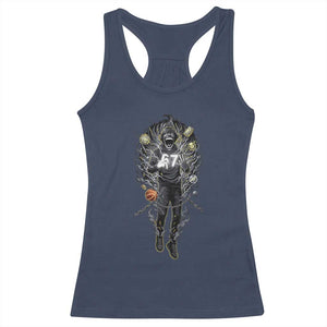 Mason 67 Energy Overload Racerback Tank Top Six Seven Meme Lightning Horror Devil Edit TS02 Navy Print Your Wear