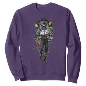 Mason 67 Energy Overload Sweatshirt Six Seven Meme Lightning Horror Devil Edit TS02 Purple Print Your Wear