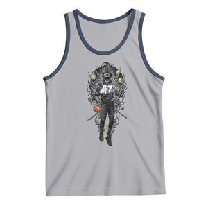 Mason 67 Energy Overload Tank Top Six Seven Meme Lightning Horror Devil Edit TS02 Athletic Heather Navy Print Your Wear