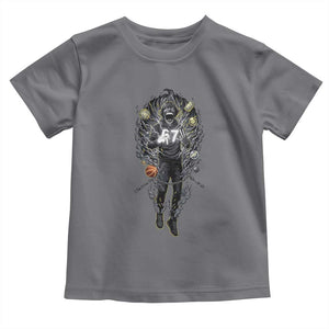 Mason 67 Energy Overload Toddler T Shirt Six Seven Meme Lightning Horror Devil Edit TS02 Charcoal Print Your Wear