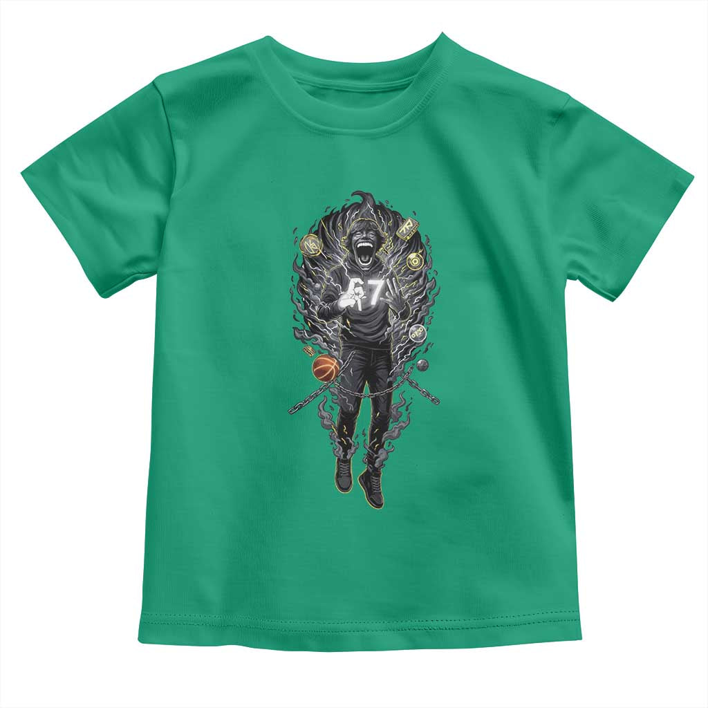 Mason 67 Energy Overload Toddler T Shirt Six Seven Meme Lightning Horror Devil Edit TS02 Irish Green Print Your Wear