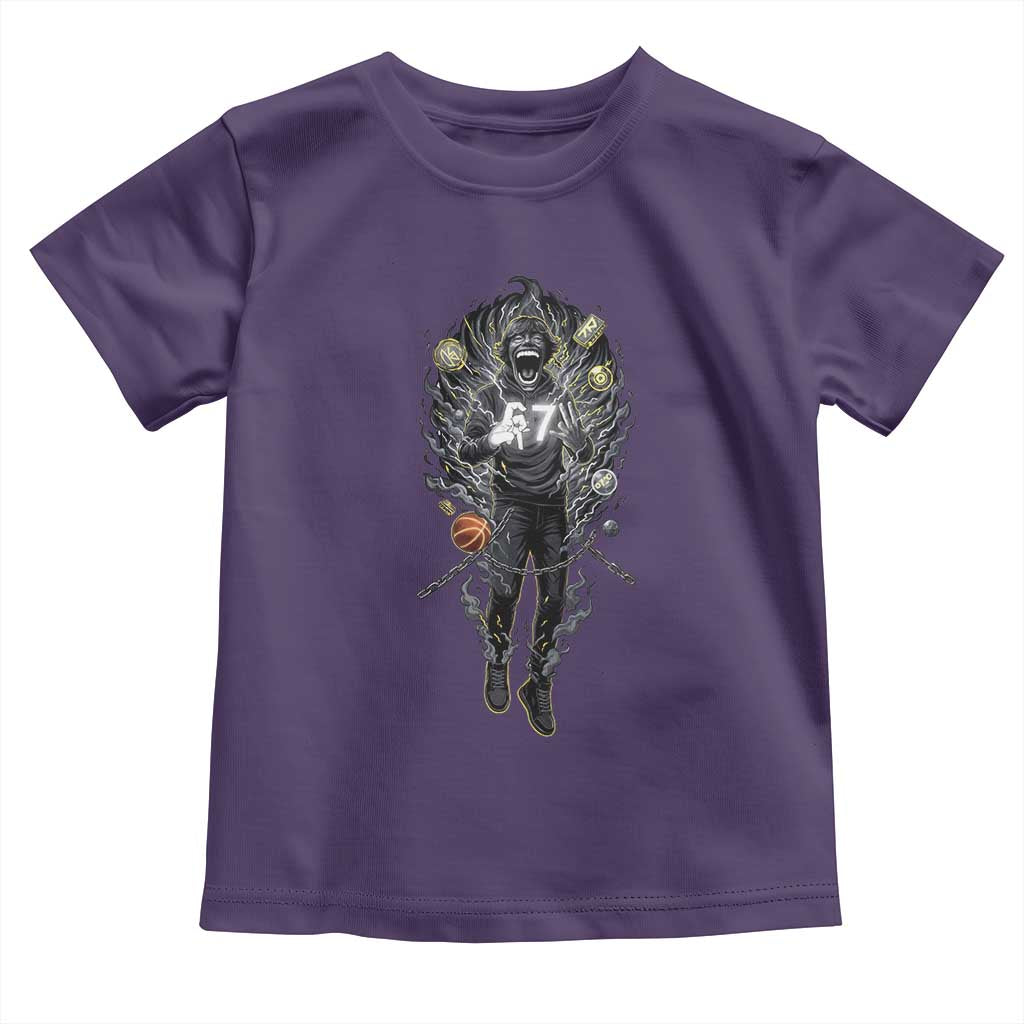 Mason 67 Energy Overload Toddler T Shirt Six Seven Meme Lightning Horror Devil Edit TS02 Purple Print Your Wear