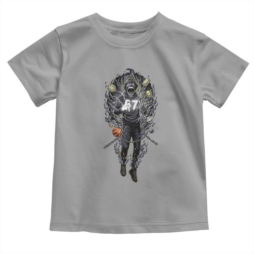 Mason 67 Energy Overload Toddler T Shirt Six Seven Meme Lightning Horror Devil Edit TS02 Sport Gray Print Your Wear