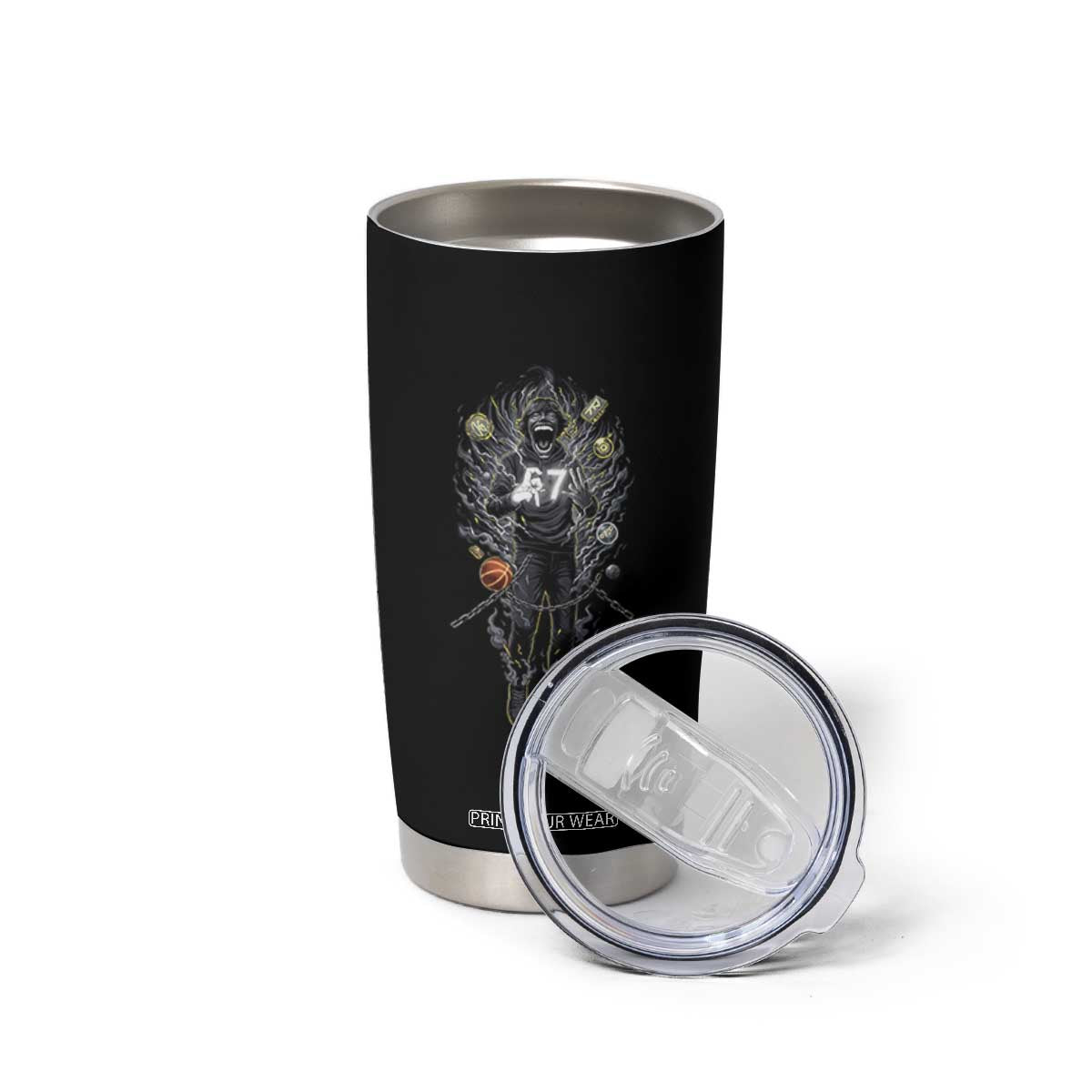 Mason 67 Energy Overload Tumbler Cup Six Seven Meme Lightning Horror Devil Edit TS02 Print Your Wear