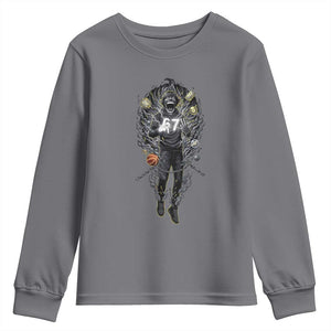 Mason 67 Energy Overload Youth Sweatshirt Six Seven Meme Lightning Horror Devil Edit TS02 Charcoal Print Your Wear