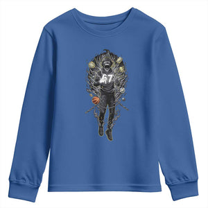 Mason 67 Energy Overload Youth Sweatshirt Six Seven Meme Lightning Horror Devil Edit TS02 Royal Blue Print Your Wear