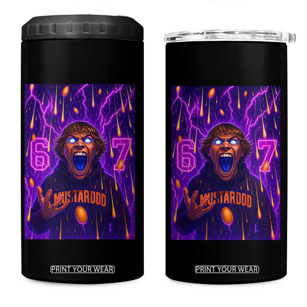 Mason 67 Meme Graphic 4 in 1 Can Cooler Tumbler Glowing Eyes Devil Edit 6 7 Viral Six Seven Scream TS02 One Size: 16 oz Black Print Your Wear