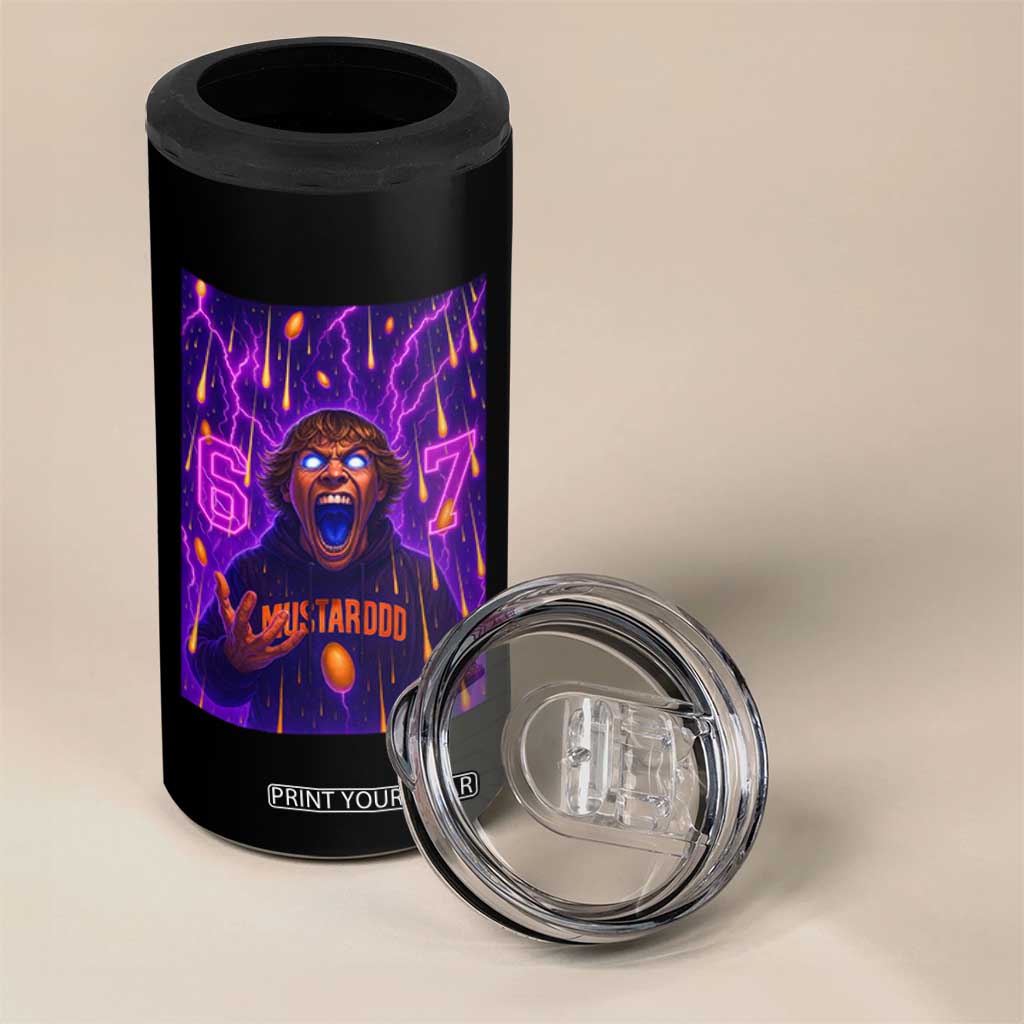 Mason 67 Meme Graphic 4 in 1 Can Cooler Tumbler Glowing Eyes Devil Edit 6 7 Viral Six Seven Scream TS02 Print Your Wear