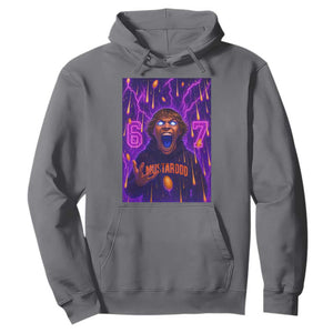 Mason 67 Meme Graphic Hoodie Glowing Eyes Devil Edit 6 7 Viral Six Seven Scream TS02 Charcoal Print Your Wear