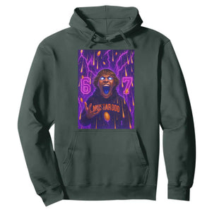 Mason 67 Meme Graphic Hoodie Glowing Eyes Devil Edit 6 7 Viral Six Seven Scream TS02 Dark Forest Green Print Your Wear