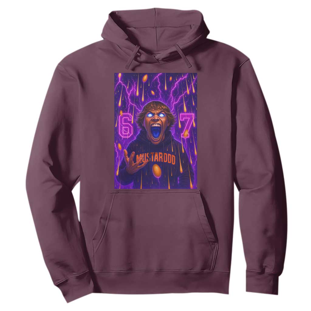 Mason 67 Meme Graphic Hoodie Glowing Eyes Devil Edit 6 7 Viral Six Seven Scream TS02 Maroon Print Your Wear