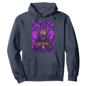 Mason 67 Meme Graphic Hoodie Glowing Eyes Devil Edit 6 7 Viral Six Seven Scream TS02 Navy Print Your Wear