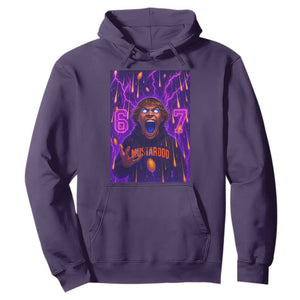Mason 67 Meme Graphic Hoodie Glowing Eyes Devil Edit 6 7 Viral Six Seven Scream TS02 Purple Print Your Wear