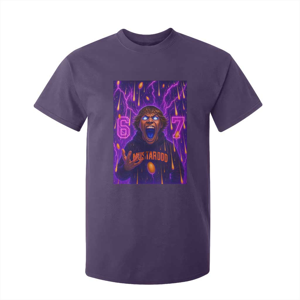 Mason 67 Meme Graphic T Shirt For Kid Glowing Eyes Devil Edit 6 7 Viral Six Seven Scream TS02 Purple Print Your Wear