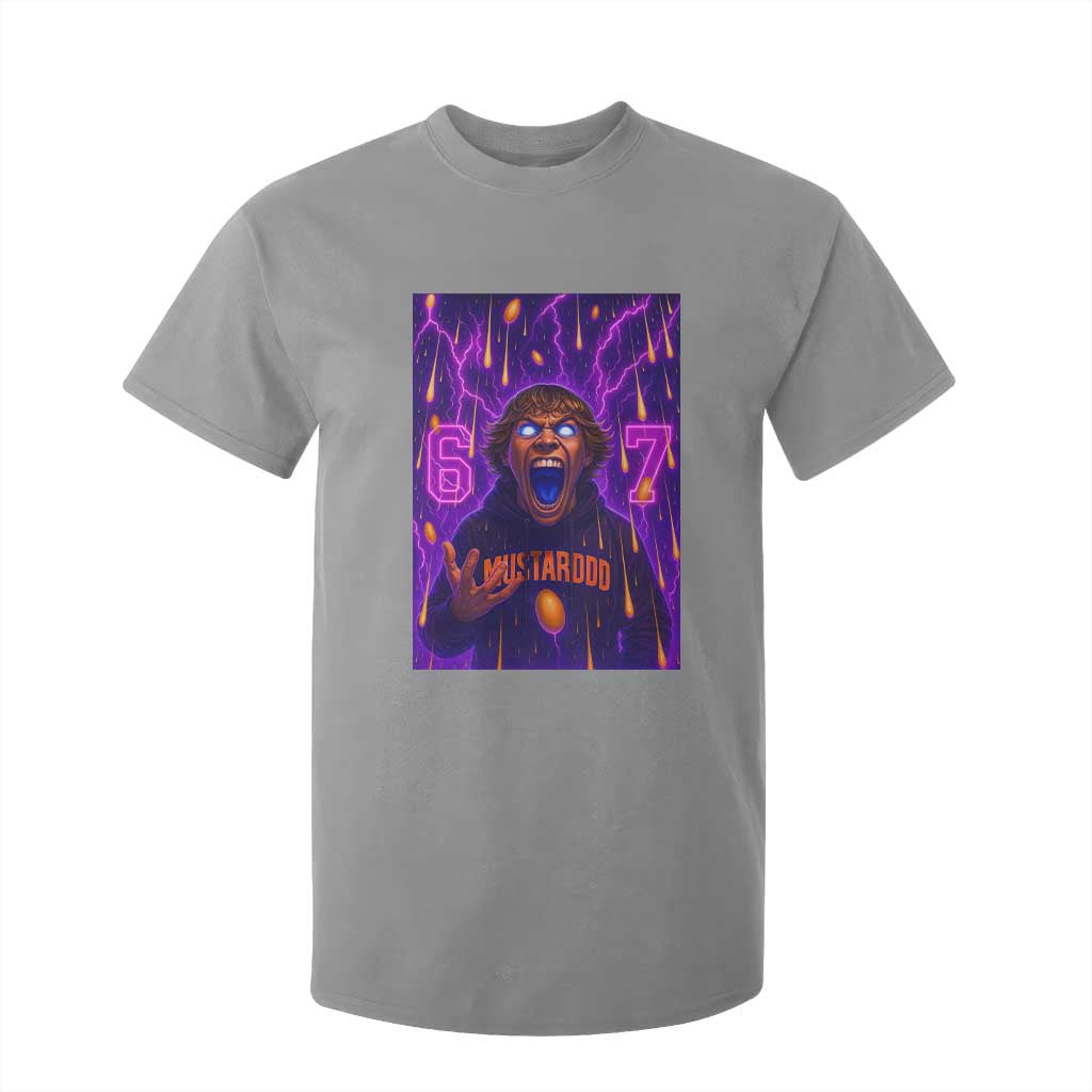 Mason 67 Meme Graphic T Shirt For Kid Glowing Eyes Devil Edit 6 7 Viral Six Seven Scream TS02 Sport Gray Print Your Wear