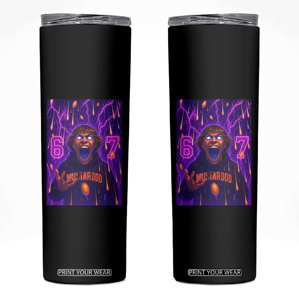 Mason 67 Meme Graphic Skinny Tumbler Glowing Eyes Devil Edit 6 7 Viral Six Seven Scream TS02 Black Print Your Wear