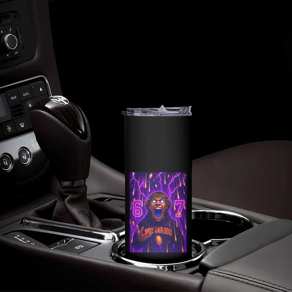 Mason 67 Meme Graphic Skinny Tumbler Glowing Eyes Devil Edit 6 7 Viral Six Seven Scream TS02 Print Your Wear