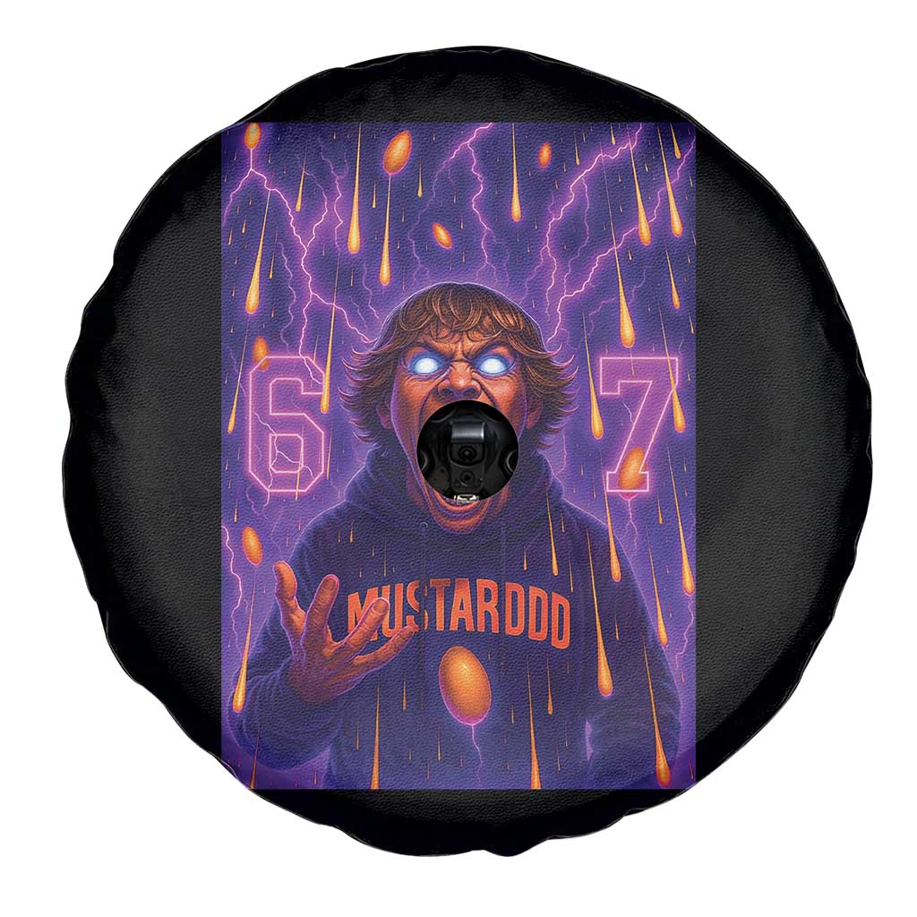 Mason 67 Meme Graphic Spare Tire Cover Glowing Eyes Devil Edit 6 7 Viral Six Seven Scream TS02 Print Your Wear