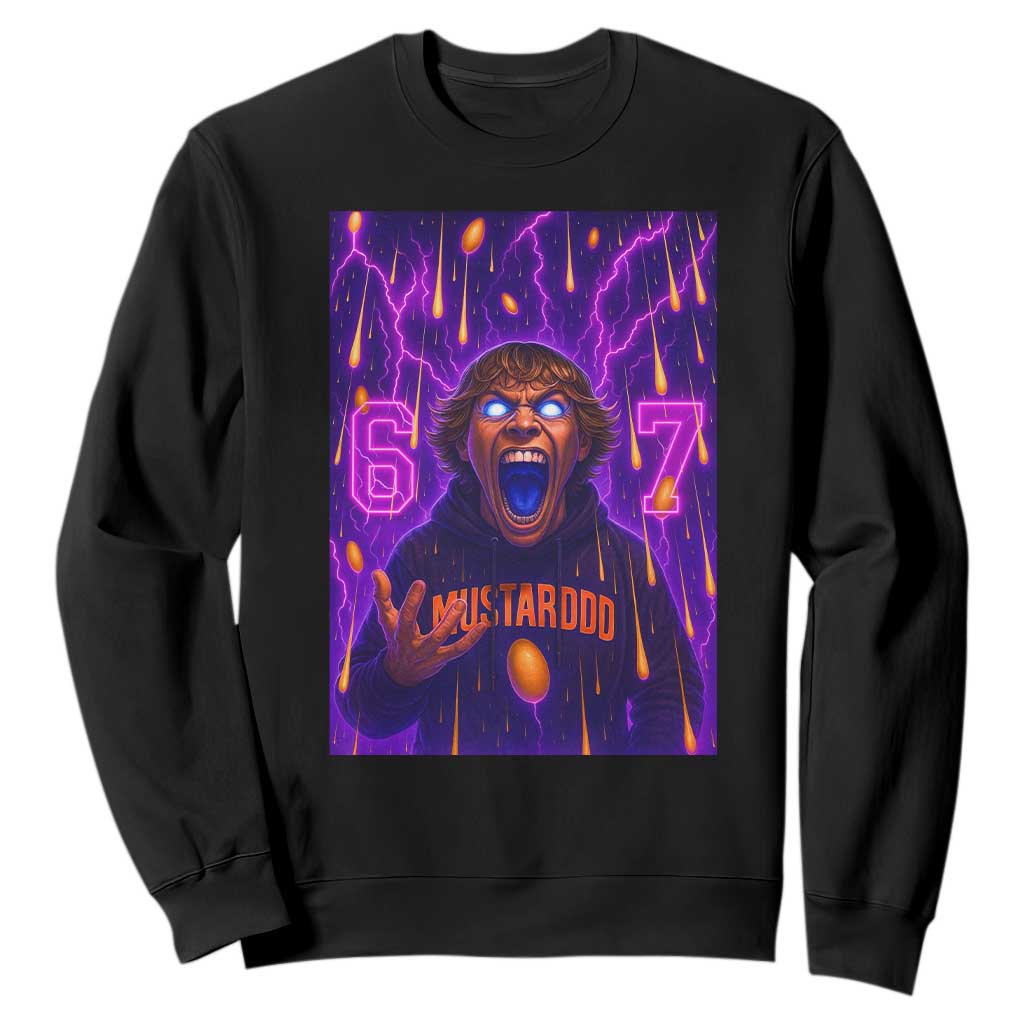 Mason 67 Meme Graphic Sweatshirt Glowing Eyes Devil Edit 6 7 Viral Six Seven Scream TS02 Black Print Your Wear