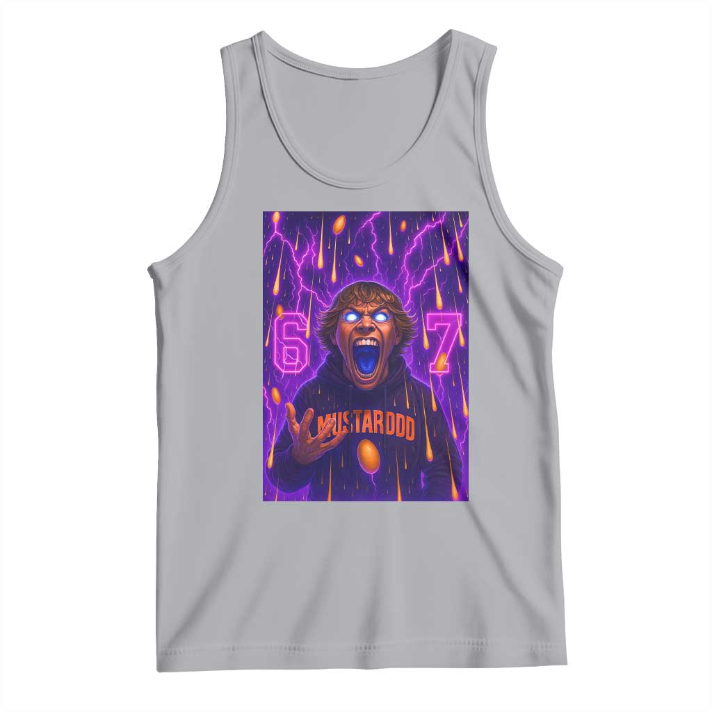 Mason 67 Meme Graphic Tank Top Glowing Eyes Devil Edit 6 7 Viral Six Seven Scream TS02 Athletic Heather Print Your Wear