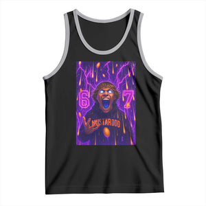 Mason 67 Meme Graphic Tank Top Glowing Eyes Devil Edit 6 7 Viral Six Seven Scream TS02 Black Athletic Heather Print Your Wear