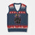 Mason 6 7 Meme Graphic V-Neck Knit Sweater Vest Six Seven 67 Meme Horror Edit Bootleg TS02 Navy Red Print Your Wear