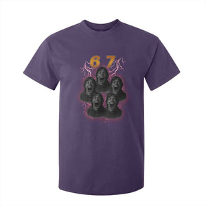 Mason 6 7 Meme Graphic T Shirt For Kid Six Seven 67 Meme Horror Edit Bootleg TS02 Purple Print Your Wear