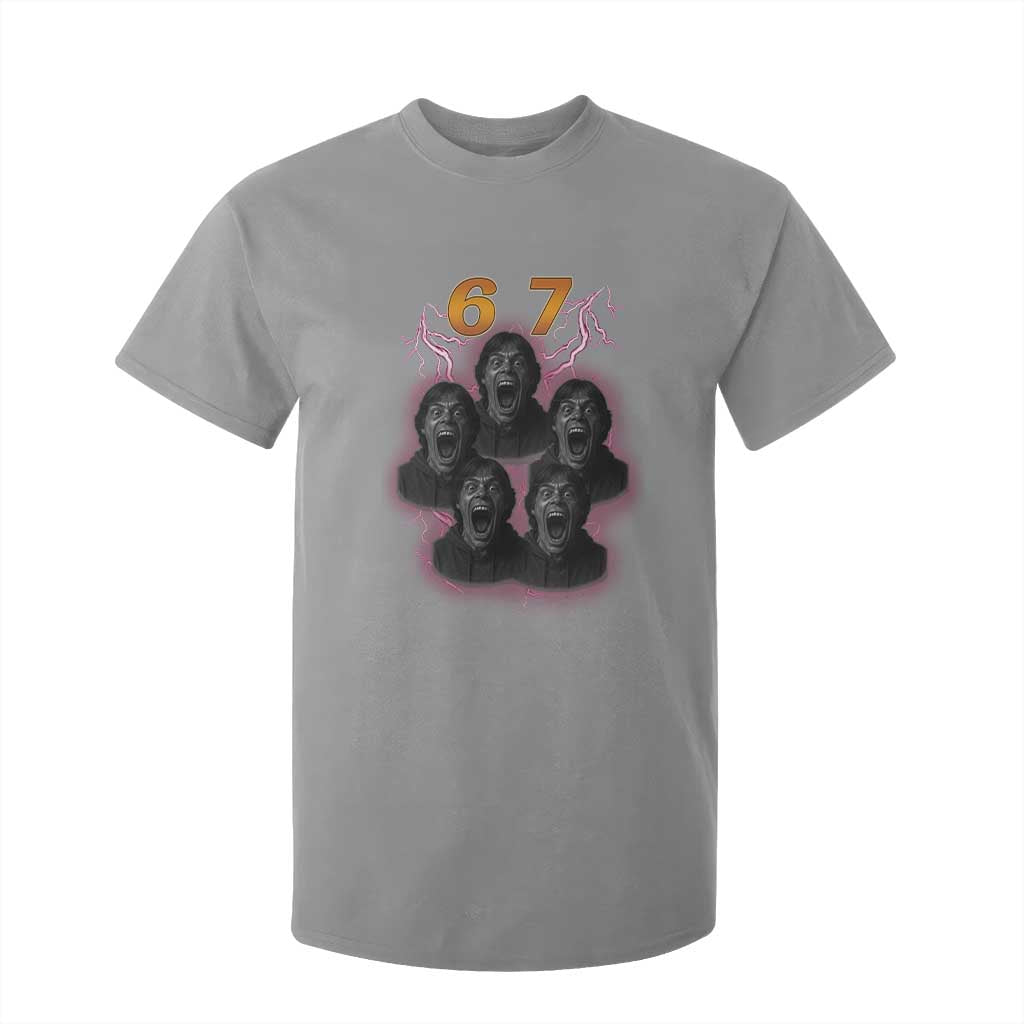 Mason 6 7 Meme Graphic T Shirt For Kid Six Seven 67 Meme Horror Edit Bootleg TS02 Sport Gray Print Your Wear