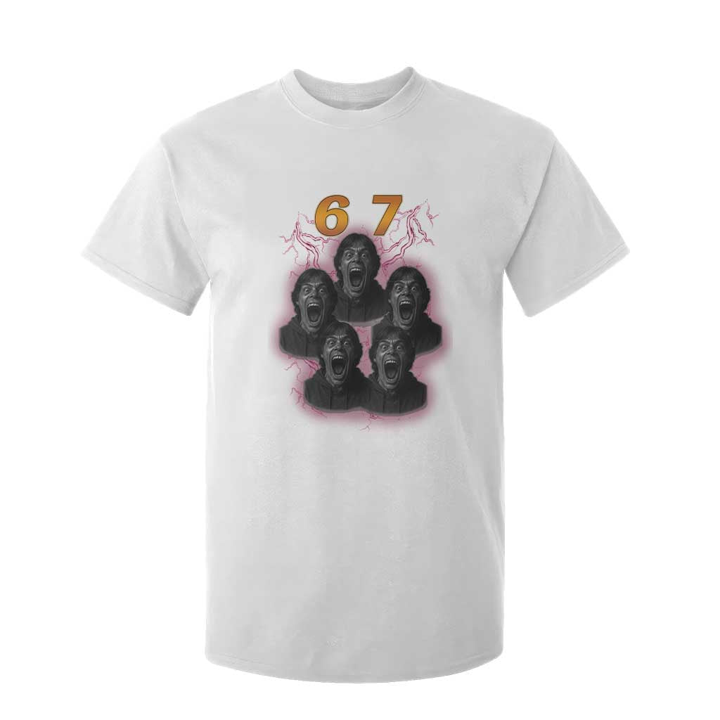 Mason 6 7 Meme Graphic T Shirt For Kid Six Seven 67 Meme Horror Edit Bootleg TS02 White Print Your Wear