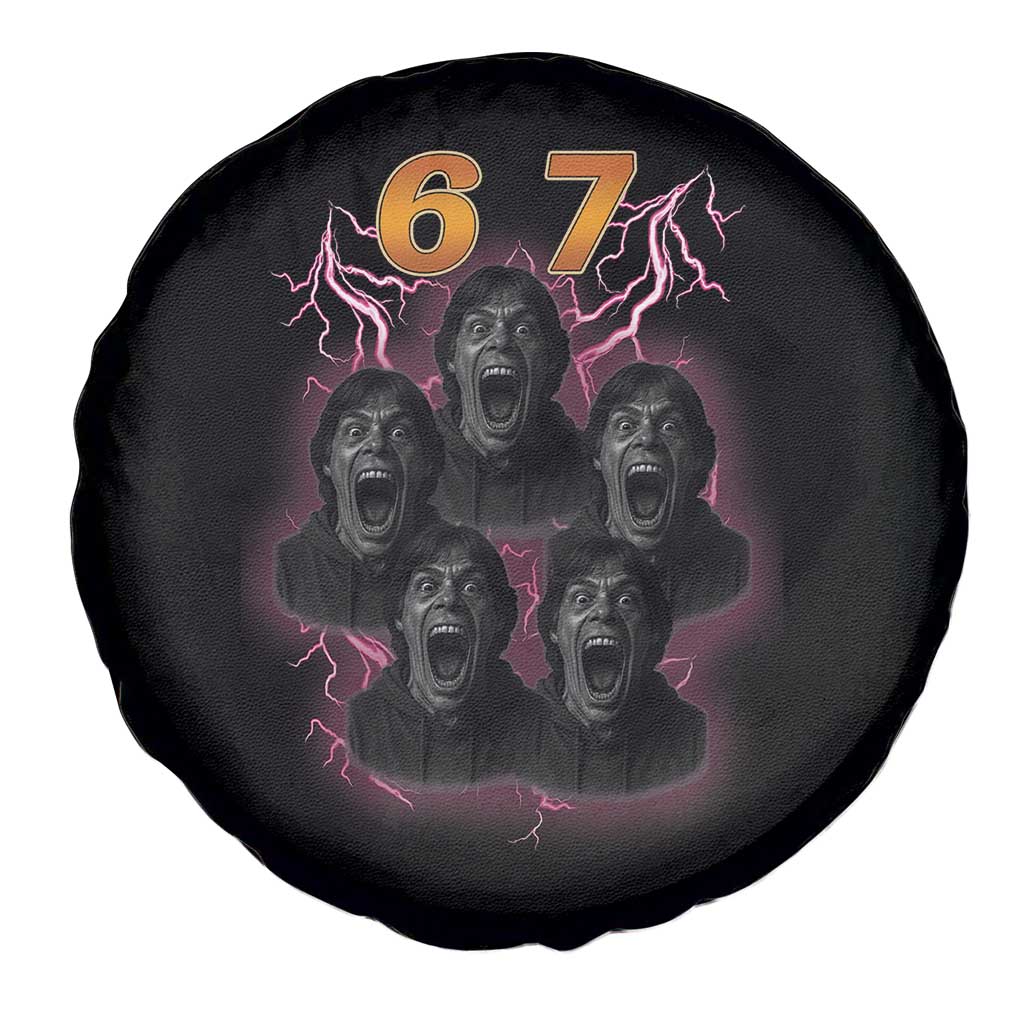 Mason 6 7 Meme Graphic Spare Tire Cover Six Seven 67 Meme Horror Edit Bootleg TS02 Print Your Wear