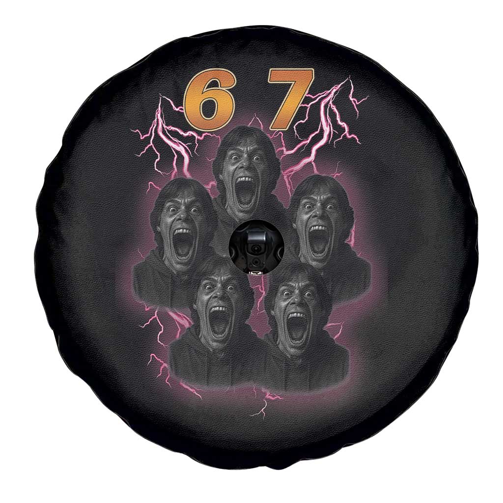 Mason 6 7 Meme Graphic Spare Tire Cover Six Seven 67 Meme Horror Edit Bootleg TS02 Print Your Wear