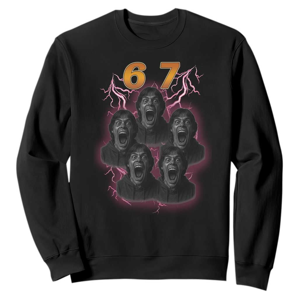 Mason 6 7 Meme Graphic Sweatshirt Six Seven 67 Meme Horror Edit Bootleg TS02 Black Print Your Wear