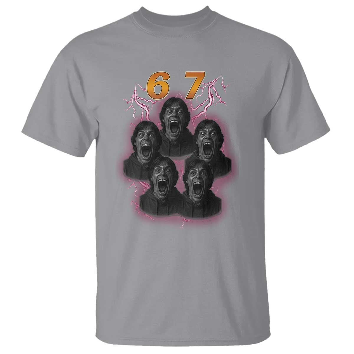 Mason 6 7 Meme Graphic T Shirt Six Seven 67 Meme Horror Edit Bootleg TS02 Sport Gray Print Your Wear