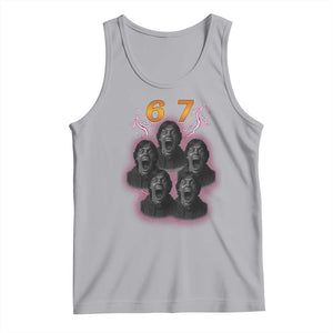 Mason 6 7 Meme Graphic Tank Top Six Seven 67 Meme Horror Edit Bootleg TS02 Athletic Heather Print Your Wear