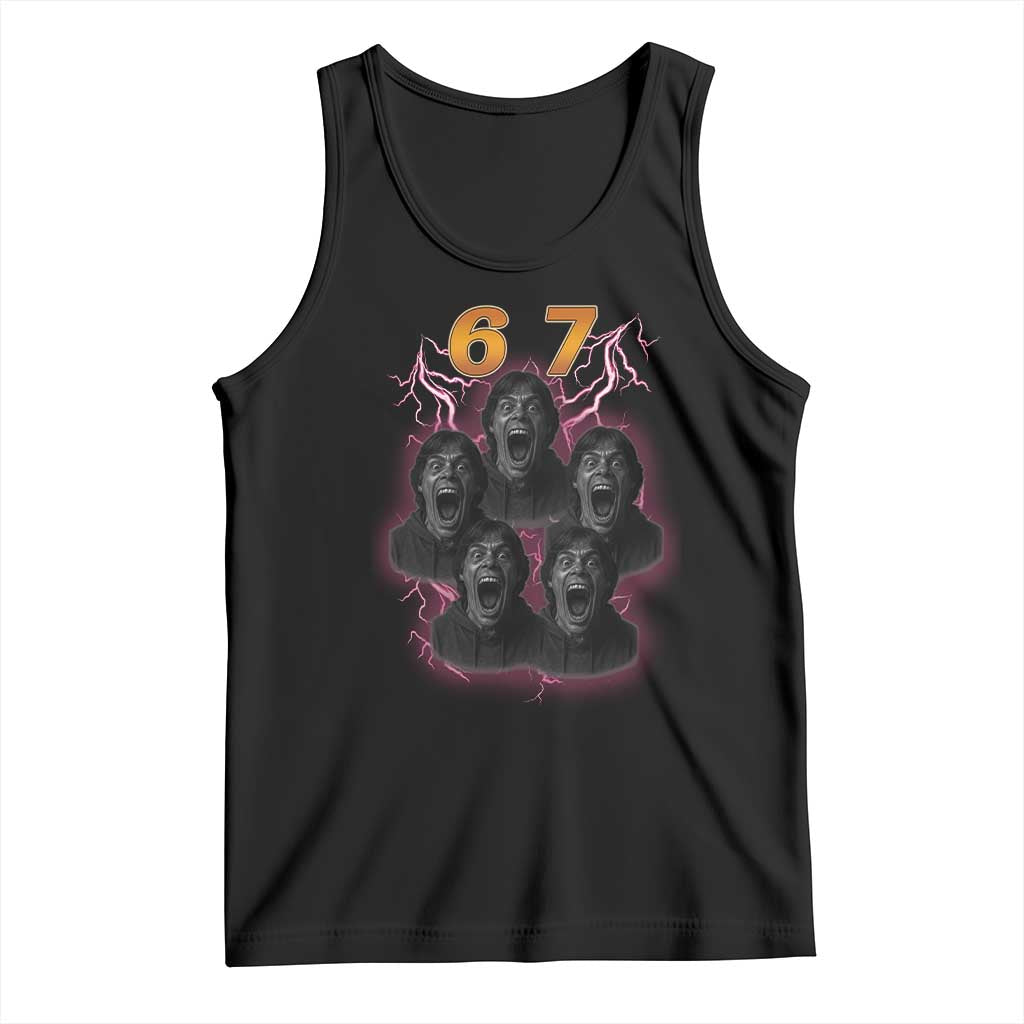 Mason 6 7 Meme Graphic Tank Top Six Seven 67 Meme Horror Edit Bootleg TS02 Black Print Your Wear