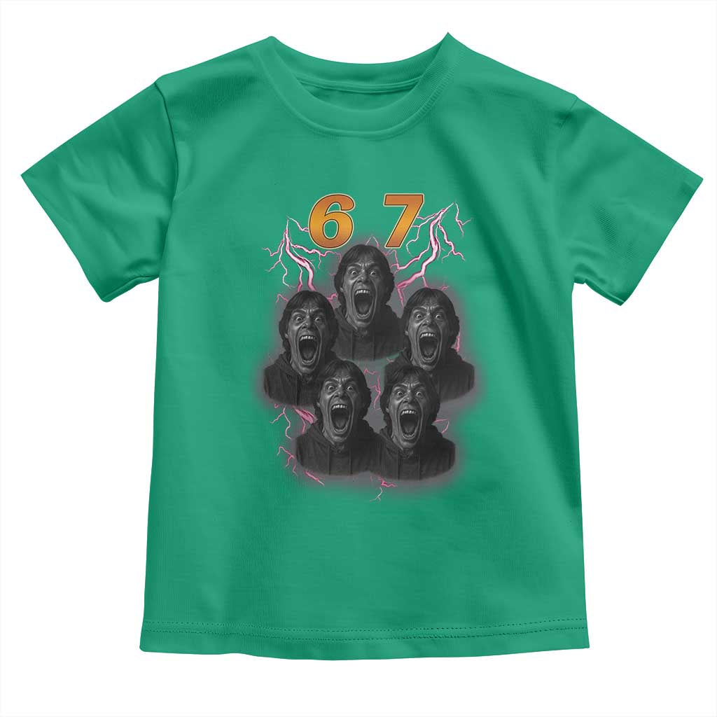 Mason 6 7 Meme Graphic Toddler T Shirt Six Seven 67 Meme Horror Edit Bootleg TS02 Irish Green Print Your Wear