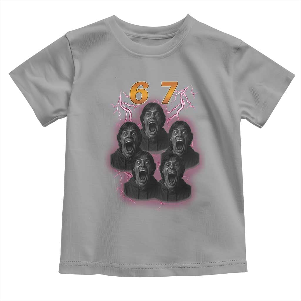 Mason 6 7 Meme Graphic Toddler T Shirt Six Seven 67 Meme Horror Edit Bootleg TS02 Sport Gray Print Your Wear