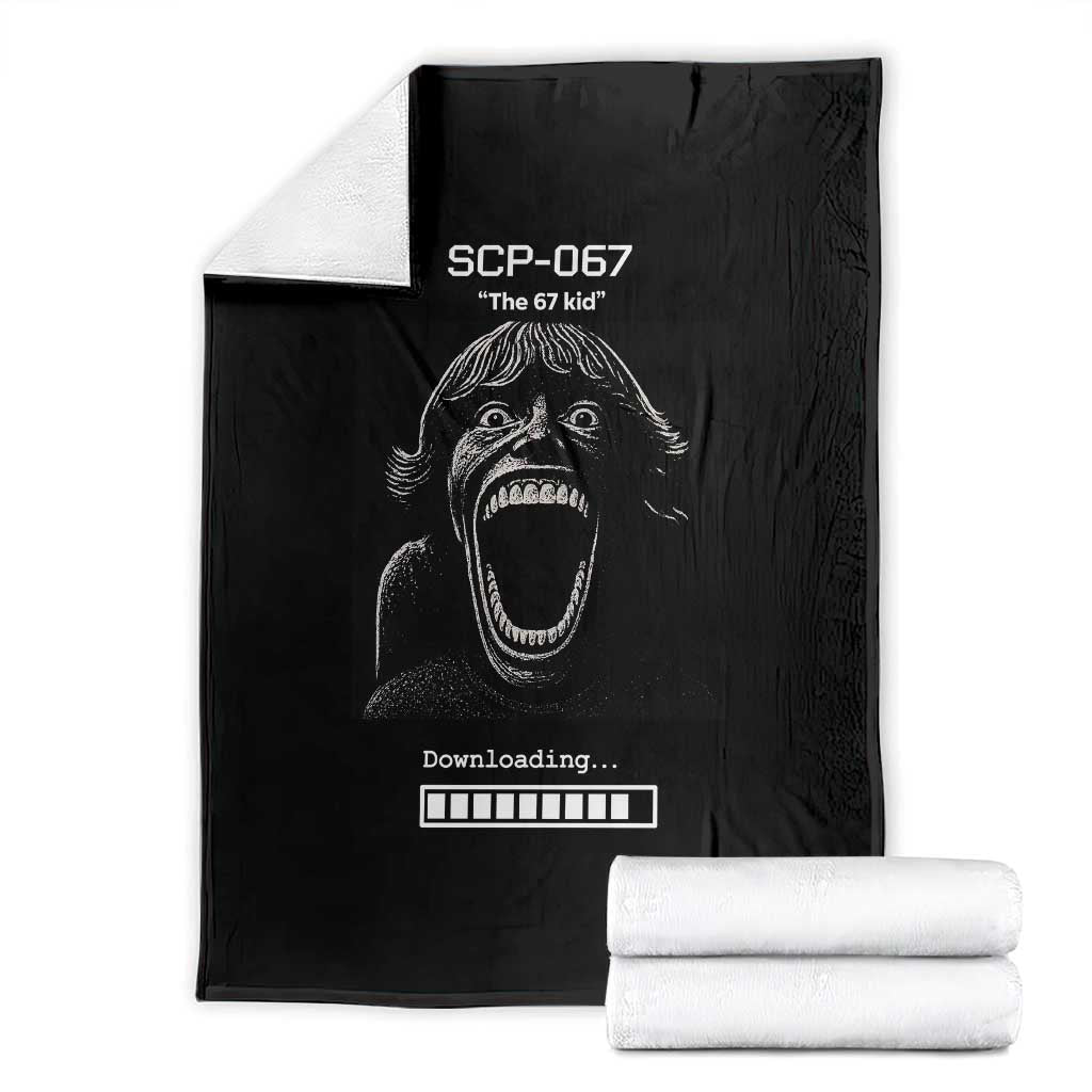 SCP 67 Mason The 6 7 Kid Meme Throw Blanket Six Seven Boy Horror Edit TS02 Black Print Your Wear