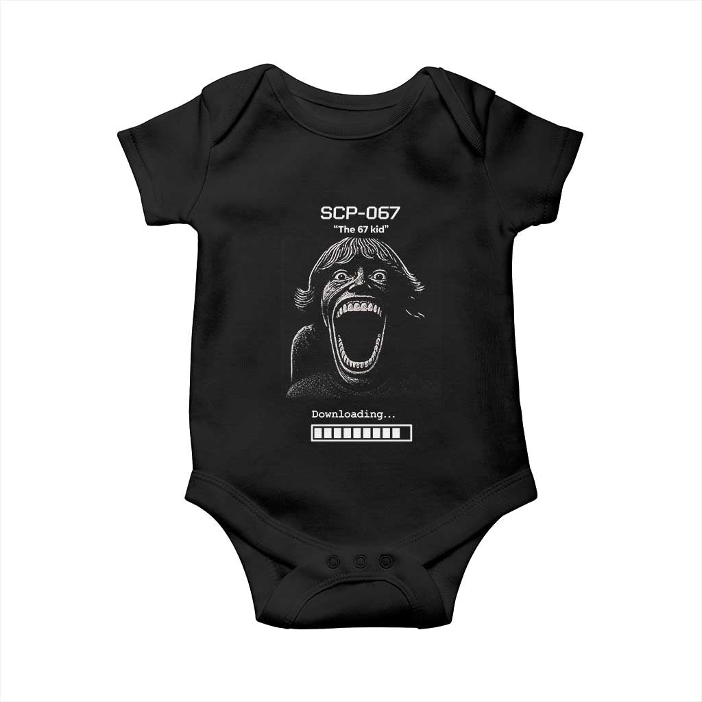 SCP 67 Mason The 6 7 Kid Meme Baby Onesie Six Seven Boy Horror Edit TS02 Black Print Your Wear