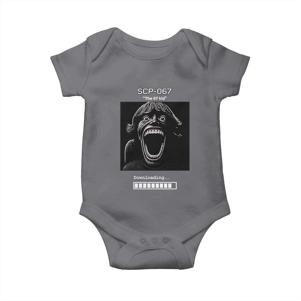 SCP 67 Mason The 6 7 Kid Meme Baby Onesie Six Seven Boy Horror Edit TS02 Charcoal Print Your Wear