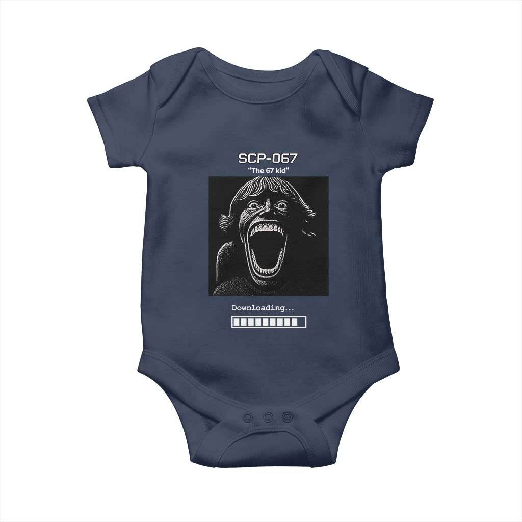 SCP 67 Mason The 6 7 Kid Meme Baby Onesie Six Seven Boy Horror Edit TS02 Navy Print Your Wear