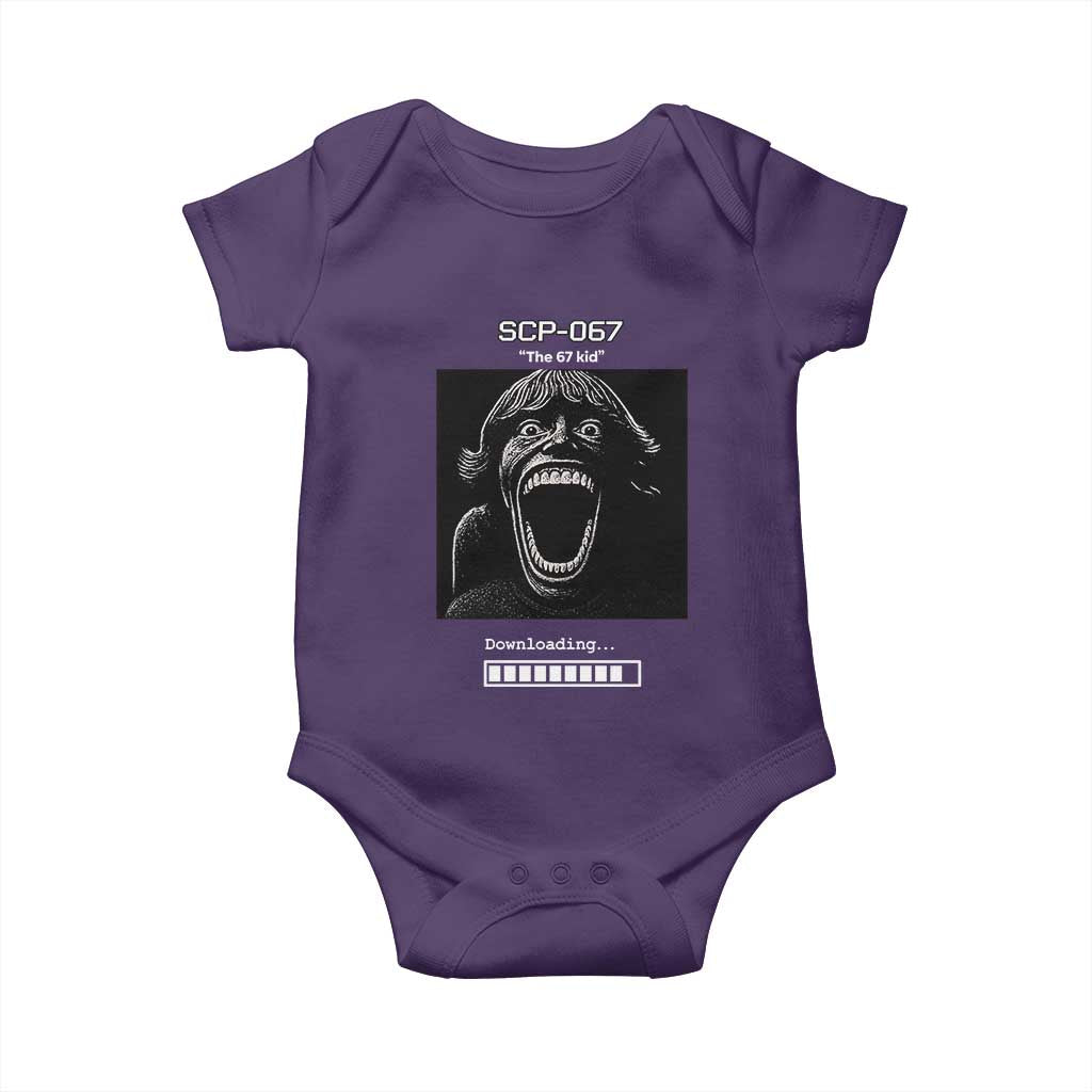 SCP 67 Mason The 6 7 Kid Meme Baby Onesie Six Seven Boy Horror Edit TS02 Purple Print Your Wear