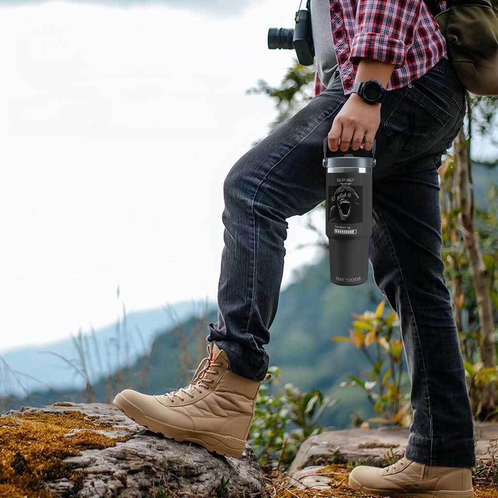 SCP 67 Mason The 6 7 Kid Meme Flip Straw Tumbler Six Seven Boy