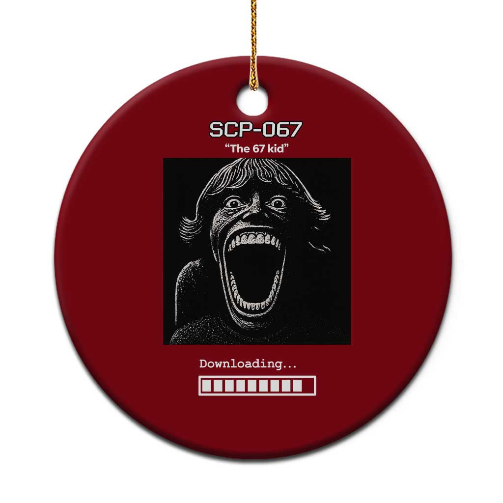 SCP 67 Mason The 6 7 Kid Meme Ceramic Ornament Six Seven Boy Horror Edit TS02 1pc Red Print Your Wear