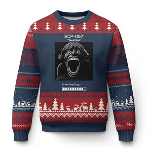 SCP 67 Mason The 6 7 Kid Meme Ugly Christmas Sweater Six Seven Boy Horror Edit TS02 Navy Red Print Your Wear