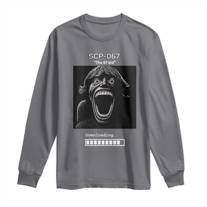 SCP 67 Mason The 6 7 Kid Meme Long Sleeve Shirt Six Seven Boy Horror Edit TS02 Charcoal Print Your Wear