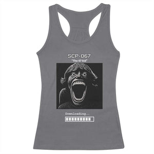 SCP 67 Mason The 6 7 Kid Meme Racerback Tank Top Six Seven Boy Horror Edit TS02 Charcoal Print Your Wear