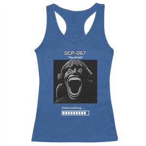 SCP 67 Mason The 6 7 Kid Meme Racerback Tank Top Six Seven Boy Horror Edit TS02 Royal Blue Print Your Wear